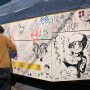【第20回大洗あんこう祭り】茨城交通ブースのらくがきバス らくがきと言いつつも描かれている絵のクオリティが尋常ではない件ｗ 