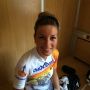 Sourire apres la souffrance! Pauline Ferrand-Prevot, winner of stage 3 #Bira