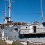 【三笠公園】艦尾はこんな感じ この最後部一角に船長室や長官室があります