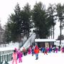 Sleeglijbaan op Lake Placid. 