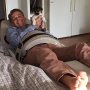 Lekker relaxen met onze nieuwe "aanwinst" Pippa. #ruitersinoranje @hhp_nl #andulatietherapie