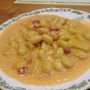 ニョッキを早めに作ってみた。なぜなら生まれて始めて扱う食材だからワクワクしてもうて…。食べたら天才かと思うぐらい美味しかったです！