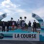Podium of #LaCourse! @marianne_vos wins first La Course ever! #RaboLiv