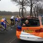 Rabo Liv/giant team followed by various media before Worldcup Drenthe