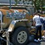 【厚木基地日米親善春まつり2016】簡易トイレの脇には手洗い用の給水車が設置されてた この微妙な迷彩塗装が何とも言えないｗ 