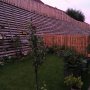 Sky so pink tonight, even the wood outside is glowing pink. Glorious sunsets every night.