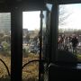 Onderweg naar Almere-Stad. In Buiten zijn de koppen al niet meer te tellen. #Koninginnedag 