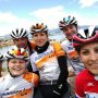 Recovery ride along Lake Tahoe; snow peaks on the background. Great place for the first stage @AmgenTOCWomen.