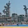 【艦艇公開 in 大洗2017】午前中の乗船時間には間に合わなかったのでしばし外から撮影する～ まあ撮影地としての大洗港は午後にならんと順光ポジションにならないから予定通りなんだけどね 
