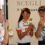 The #GiroRosa is done. We're celebrating Thalita's stage win and Kasia's white jersey with... an Italian ice cream. #RaboLiv