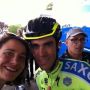Had a nice chat with @albertocontador before the start. Important day for him in GC, so good luck! #TdF