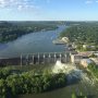 Tom Miller Dam a view we haven't seen in a while. Gate open. #WhatTheHelicopter