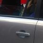 Punter in back of minicab 
