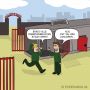 Dat krijg je dus als #dierendag en #openhuizendag op één dag vallen... #cartoon