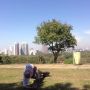 We found a nice spot to do a workout. Overlooking São Paulo!
