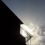Maagjesbolwerk lijkt even weer een echt verdedigingswerk met de zon erachter. 