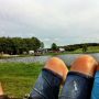 Lekker bijkomen op de laatste dag #villagefestival met @DokterDiff op de achtergrond