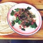 Tasting new food for Ayla 👌👌
#mezze #levantinefood #useyourfingers