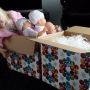 Dozen van kerstpakketten zijn prima te gebruiken als trein.. #cs