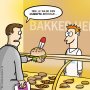 Hardhorende bakker. #cartoon 