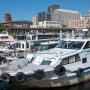 【横浜開港祭 護衛艦たかなみ一般公開】まずは桜木町駅から会場となる大さん橋を目指す みなとみらい地区は様々な船でいっぱい 