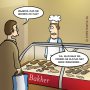 bij de bakker #cartoon 
