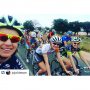 #Repost @jojokiesan with @repostapp.
・・・
Selfie time at the #CCtwitterride today - nice to see @mariannevosofficial back on her bike again!
Huge turnout for a 7am start at the @ticketprodome here in Jo'burg for a 40km ride with the #prowomen before tomorrow's big #momentum2015 #947cyclechallenge #SouthAfrica #ridelikeagirl #womenscycling