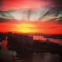 Red sky in the morning, shepherds warning...
#sunrise #rotterdam