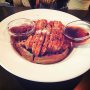 Chicken, (green) waffles, maple syrup and Nghia's secret sauce 👌👌 #chickenandwafflessunday