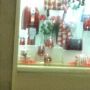 This shop window set up for Valentines day. Is any man that brave ?