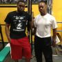 At the gym with my trainer Wade. #RaleighPersonalTraining We gettin' it in!!!!!