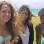 Thanks for all your sweet birthday messages!!! :) 
Hi from windy Bermuda!... where my hair is attacking everyone.