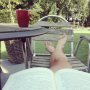 Afternoon read outside. Not bad at all.