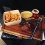 Champagne and ribeye is perfect ending to #agileafternoon event...