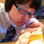 おはよぅ（´-`）.｡oO寝起きで寿司。いただきます。