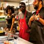 Me & @bobbiette cooking some seafood lasagne on It's Gravy Baby cooking show.