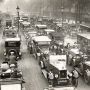 6 lanes of traffic on the Embankment during the general strike, 2 of which are strike affected the tram lanes.