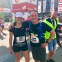 So proud of my hubby!! I stept out at 29.7km, let's say it was not my day😬. But I stept in the last meters to finish together ❤️ #thomsabine #love #running #mr17