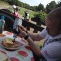Golf, halfway stop, tea, bacon sarny & @officialhpsauce #heaven