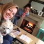 Cozy, rainy day with Liese and Matz prepping flower arrangements for her wedding! 