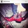 It's all about the shoes is what she said.
Or about the boots is what I said
